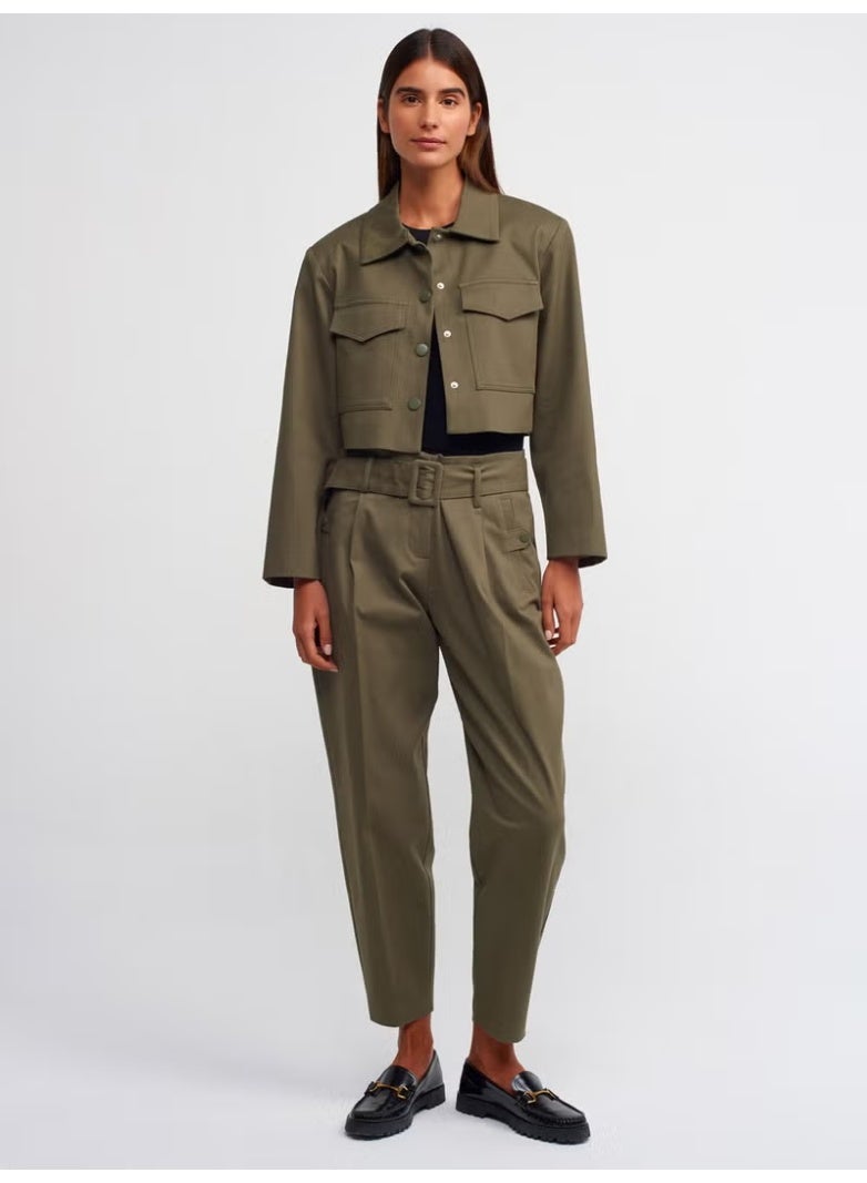 Dilvin 60720 Padded Jacket-Khaki - Image 3